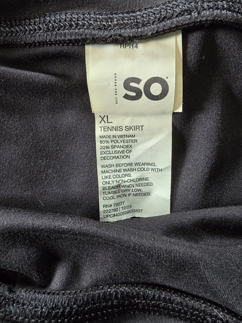 Black Tennis Skirt